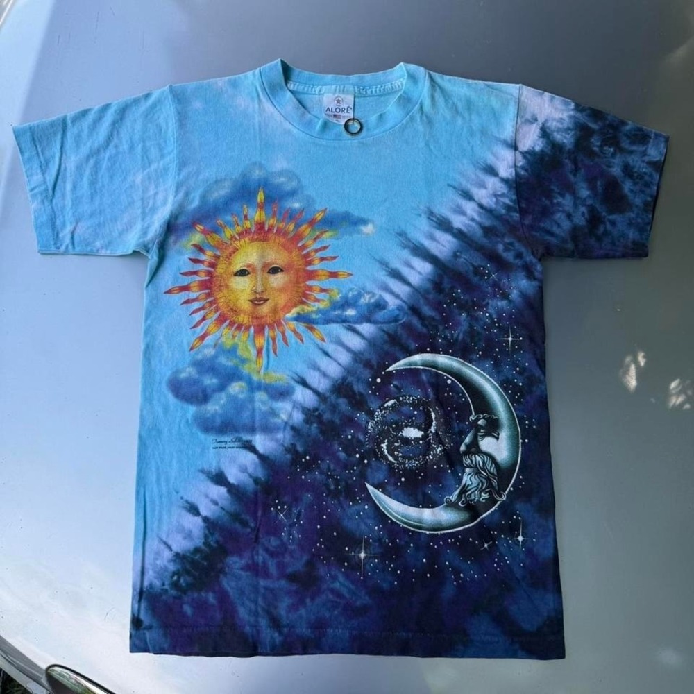 1995 Tammy Schats NOT FADE AWAY GRAPHIC single stitch Grateful Dead Blue